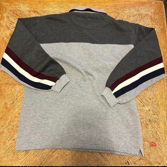 Vintage JC Penney Olympics USA Collared Sweatshirt Gray Burgundy Blue Size M - Picture 2 of 5
